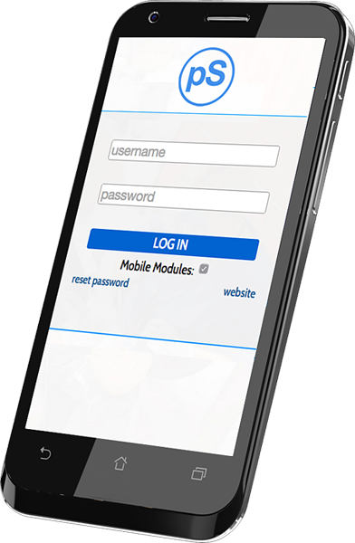 School management system on mobile phone, login page